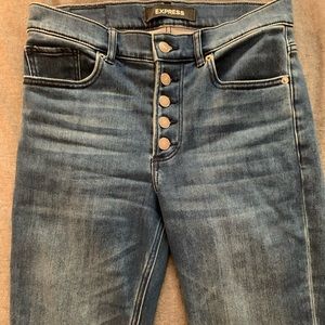 Express high waisted skinny jeans